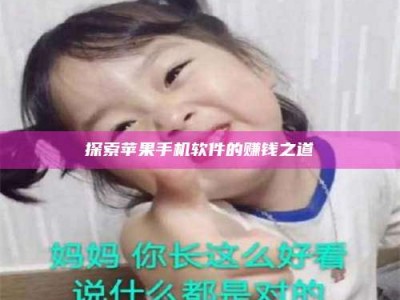 昌乐探索苹果手机软件的赚钱之道